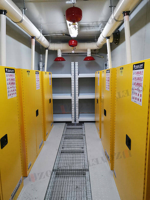 化學(xué)品防爆倉庫內(nèi)部構(gòu)成示意圖